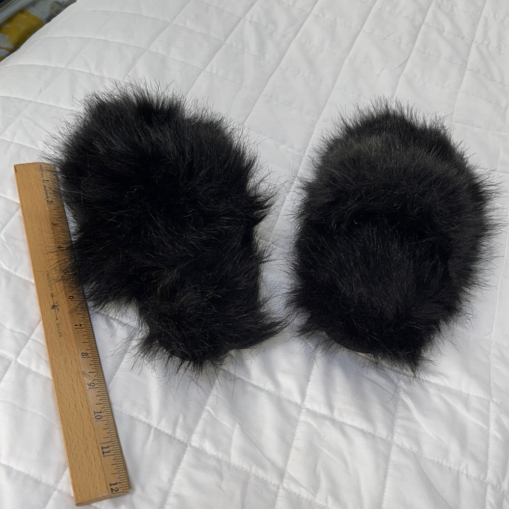 🌈2 for 8 Bebe girls hairy slippers. Worn once or twice like new